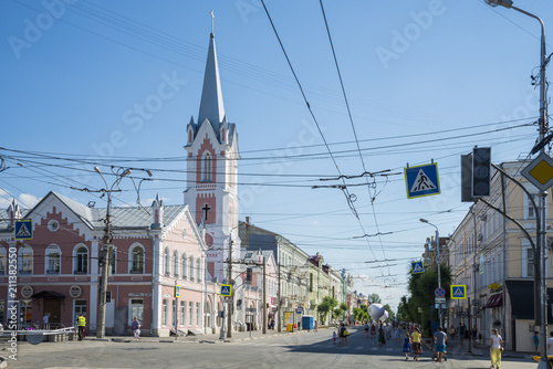 Historical street named after Kuibyshev in Samara, Russia. On a Sunny summer day. 29 June 2018