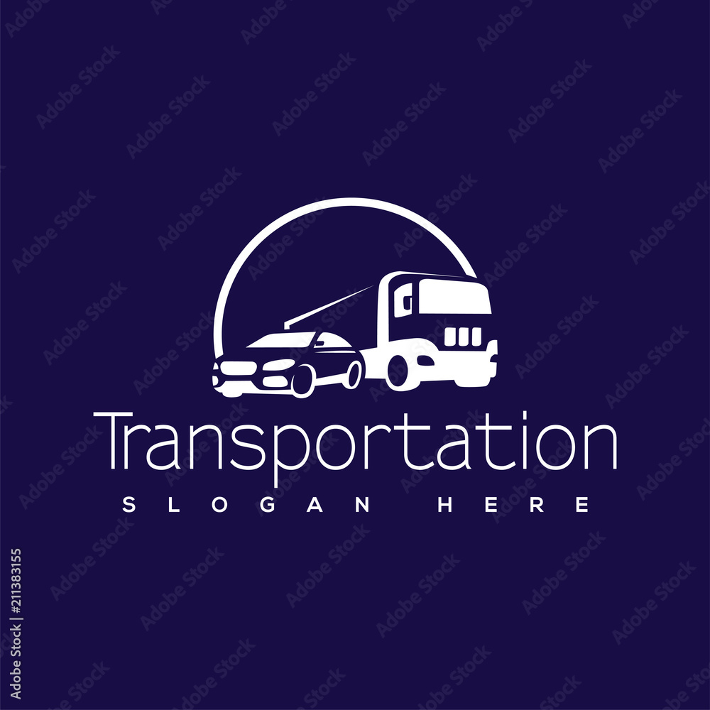 Transportation Car and Truck logo vector. Transportation logo template Transportation Car and Truck logo vector. Transportation logo template