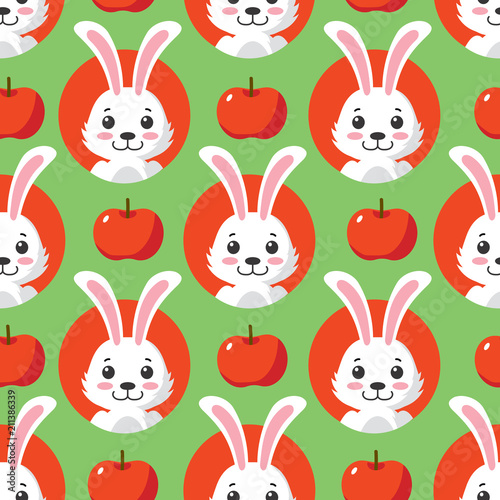 Cute Little Bunny Seamless Pattern