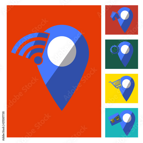 location notification, home, wireless, shopping, banking, repair locations.