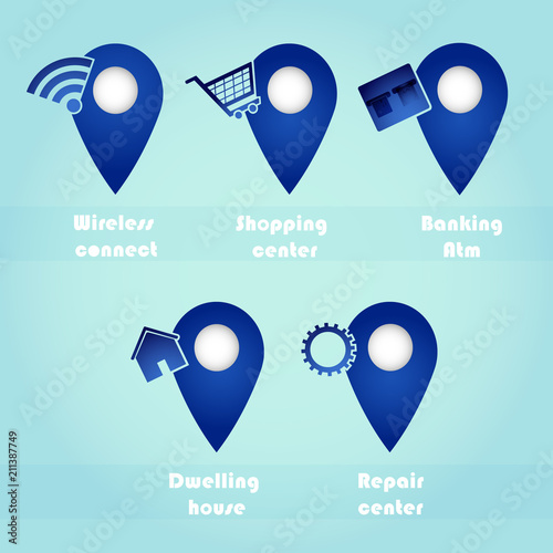 location notification, home, wireless, shopping, banking, repair locations.