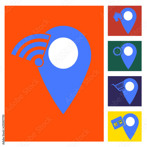 location notification, home, wireless, shopping, banking, repair locations.