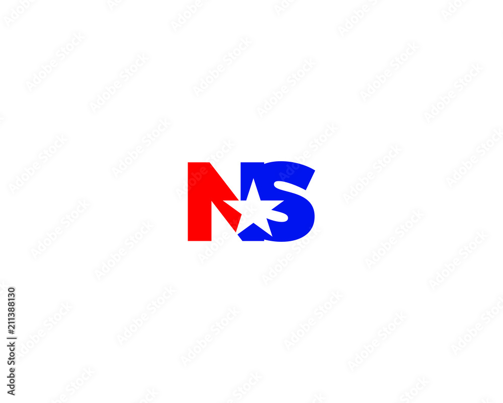 ns letter star logo