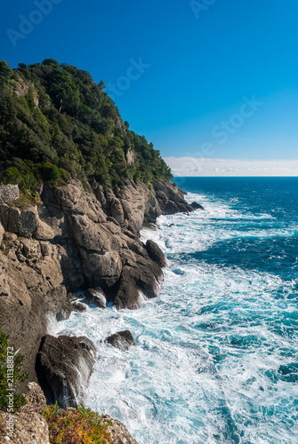 The coastline along the promontory of Portofino
