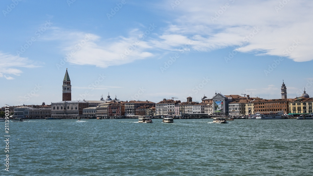 Venice port with beautiful houses 