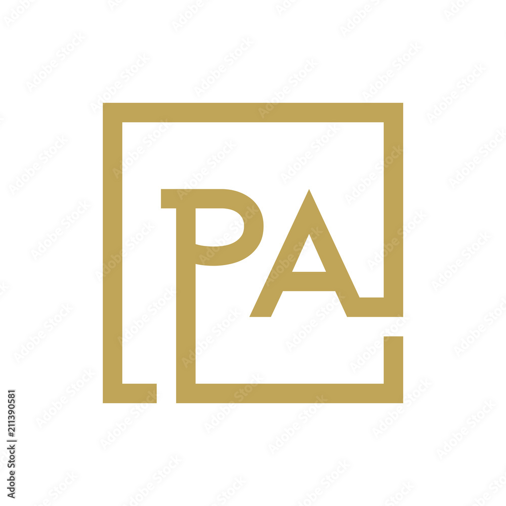 two letter logo line square PA TO PZ two letter logo line square PA TO PZ