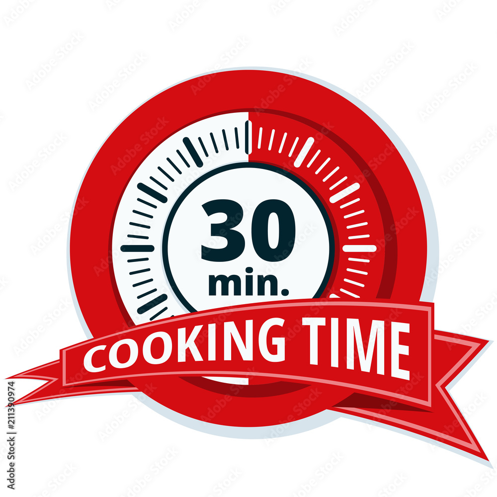 30 minutes cooking time illustration 30 minutes cooking time illustration