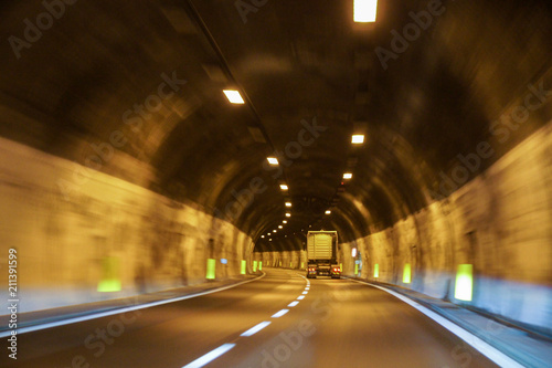 The truck in the tunnel.