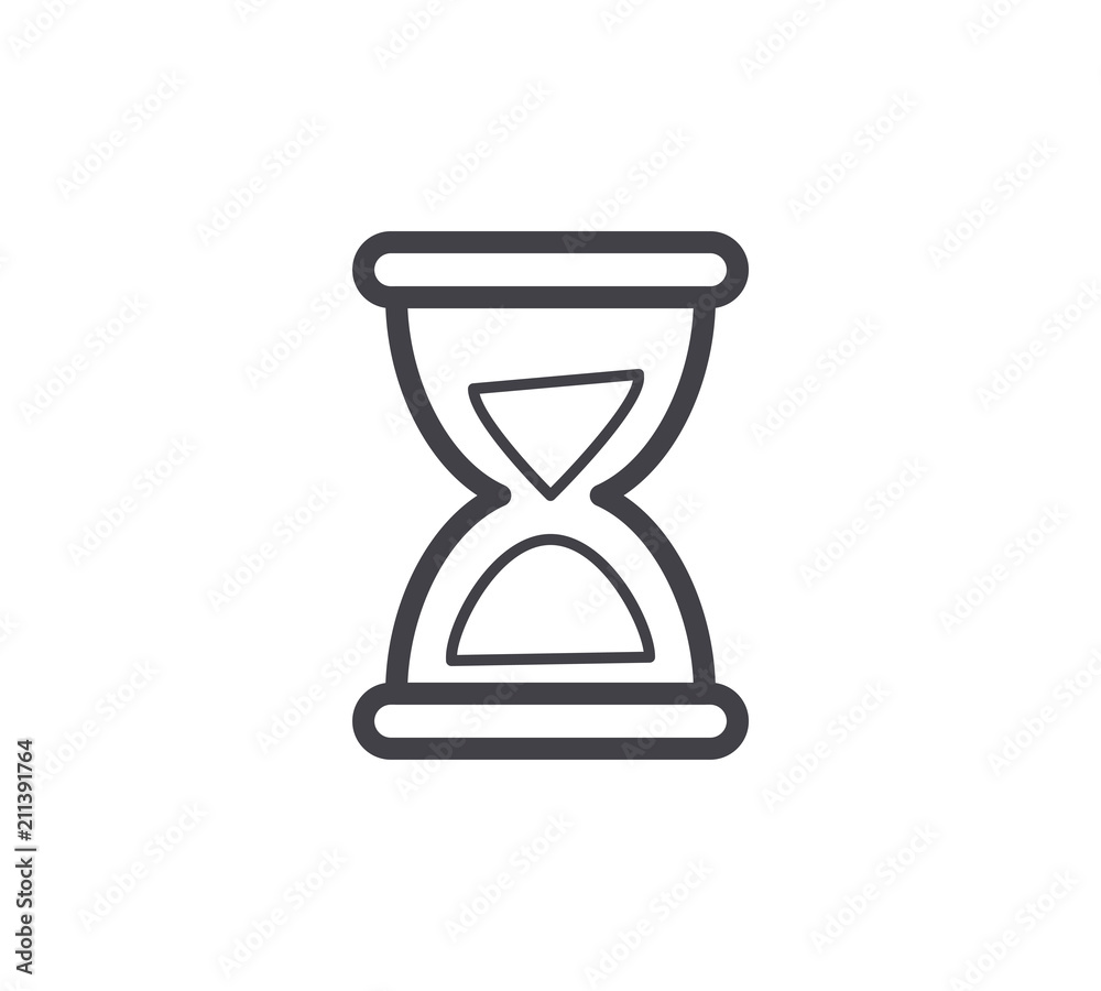 Hourglass Line Icon. Editable Stroke. Hourglass Line Icon. Editable Stroke.
