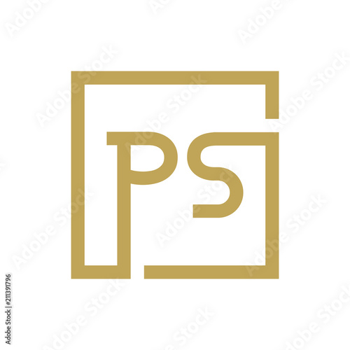 two letter logo line square PA TO PZ