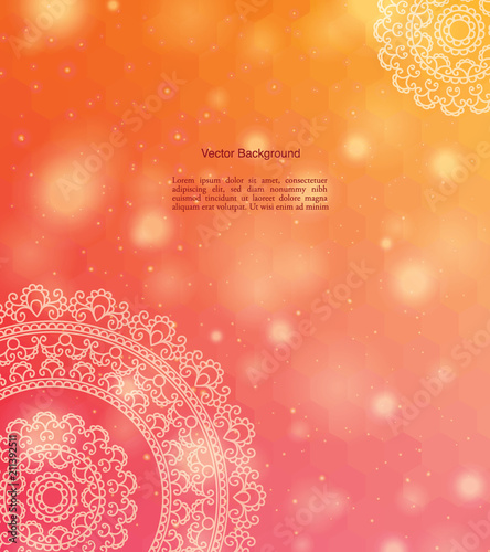Colorful Mandala vector illustration. Inspired by Islam, Arabic, Asian, oriental, Indian, Turkish, Pakistan, Chinese, Moroccan, Ottoman motifs.