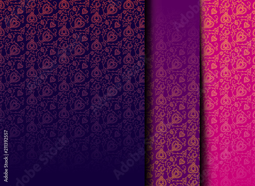 Colorful Pattern vector illustration set. Islam, Arabic, Asian, oriental, Indian, Turkish, Pakistan, Chinese, Moroccan, Ottoman motifs.