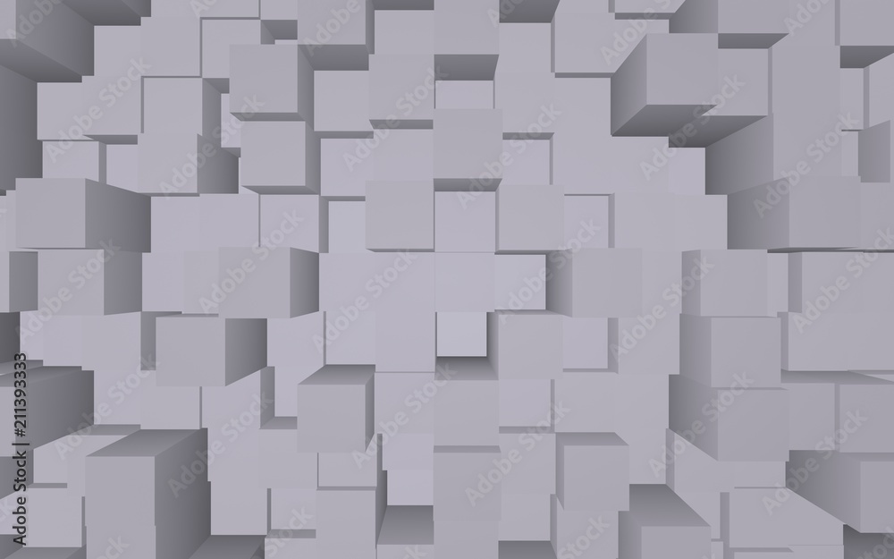 Abstract gray elegant cube geometric background. Chaotically advanced rectangular bars. 3D Rendering, 3D illustration Abstract gray elegant cube geometric background. Chaotically advanced rectangular bars. 3D Rendering, 3D illustration