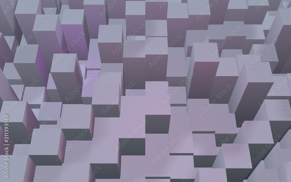 Abstract pink gray elegant cube geometric background. Chaotically advanced rectangular bars. 3D Rendering, 3D illustration Abstract pink gray elegant cube geometric background. Chaotically advanced rectangular bars. 3D Rendering, 3D illustration