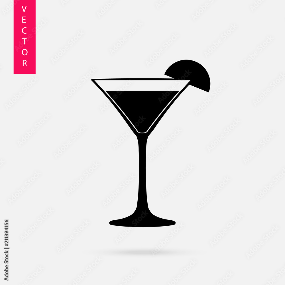 Glass, cocktail icon Glass, cocktail icon