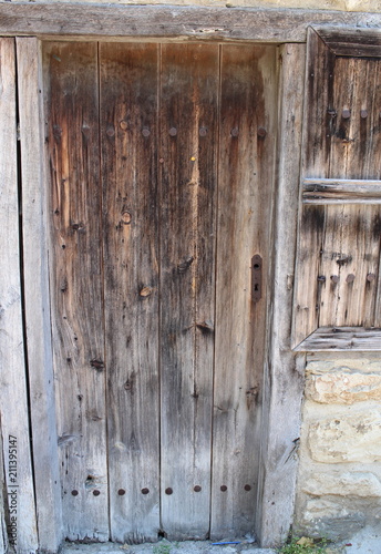 Ancient entrance street doors.