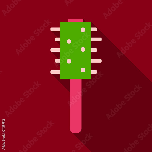 Fashion equipment of hairbrush for hair, of comb, vector isolated on background, Hairdresser style accessories, hairdryer
