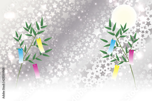 #Background #wallpaper #Vector #Illustration #design #Image #Japan #china #Asia #free_size #背景 #壁紙 #ベクター #イラスト #無料 #無料素材 #バックグラウンド #フリー素材 #和風素材 #日本 背景壁紙,和風素材,七夕飾り,祭り,伝統,短冊,笹の葉,初夏の行事,星屑,天の川,星屑,キラキラ,七月