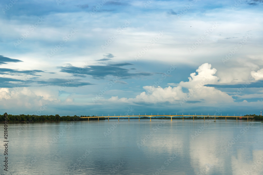 The bridge over Mekong river in Stung Terng , Cambodia. The bridge over Mekong river in Stung Terng , Cambodia.