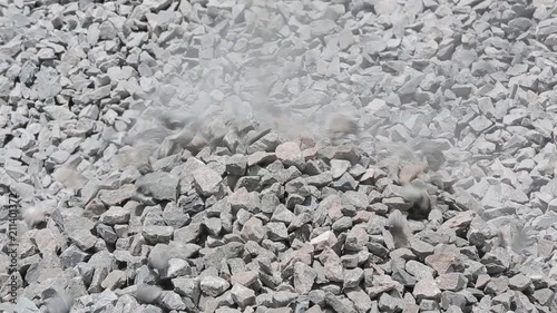 Rubble pours 02 / Rubble pours into one big pile