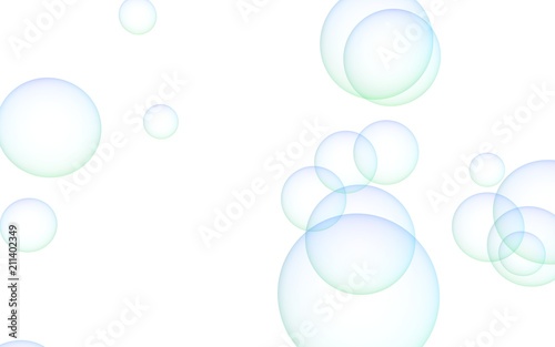 Light pastel colored background with pink bubbles. Wallpaper, texture blue balloons. 3D illustration
