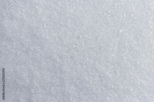 Texture of the white snow. Winter background
