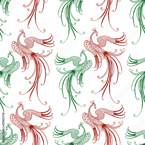 Pattern of the fabulous flying birds