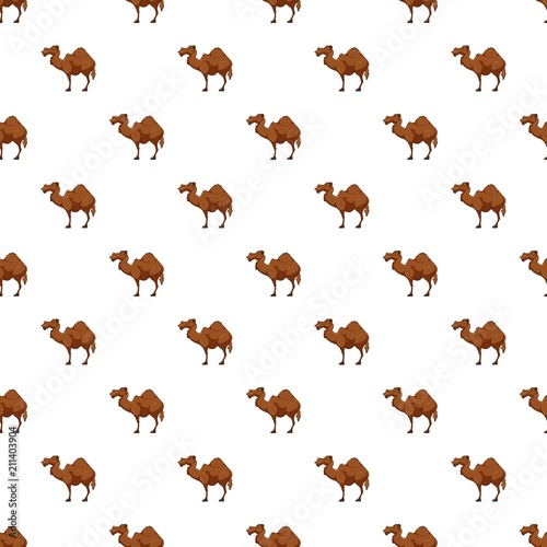 Camel pattern seamless repeat in cartoon style vector illustration