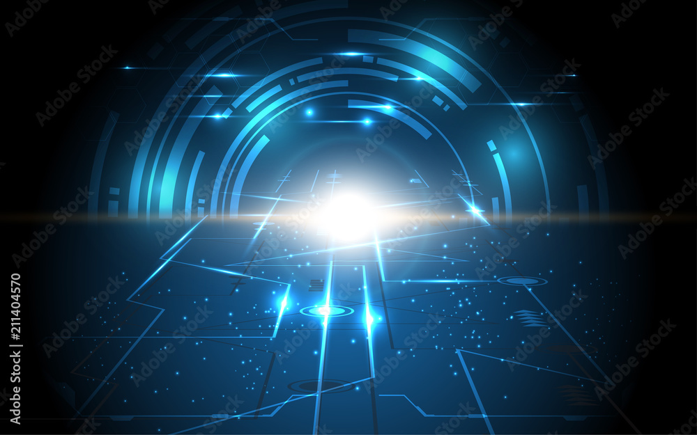 Obraz premium Abstract technology background Hi-tech communication concept innovation background vector illustration