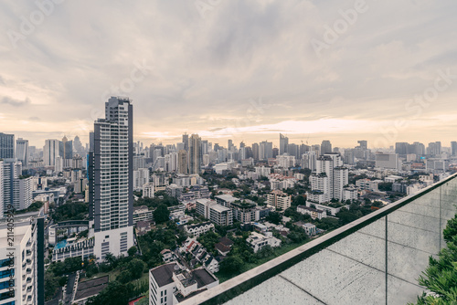 Bangkok cityscape after the rain. © artitwpd