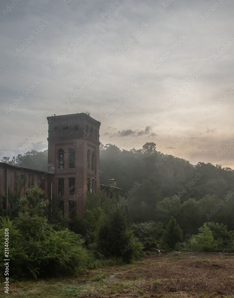 Fototapeta premium Newry Mill in the fog