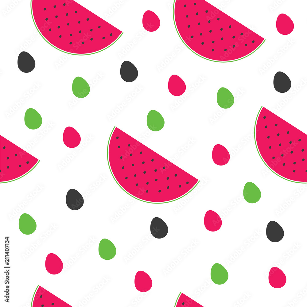 seamless pattern with watermelon vector - summer texture illustration seamless pattern with watermelon vector - summer texture illustration