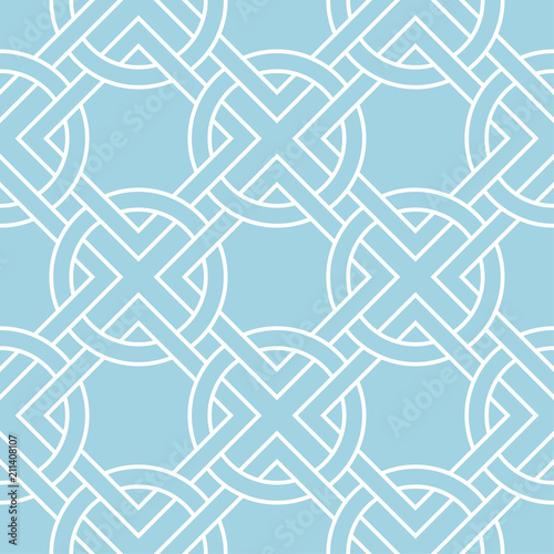 Pale blue geometric print. Seamless pattern