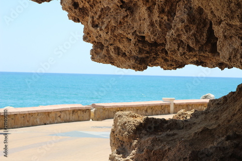 Sea scene in Torremolinos, Spain