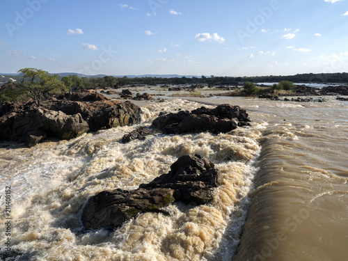 The beautiful Ruacana falls on the border of Namibia and Botswana. photo