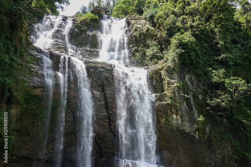 Beautiful Ramboda Waterfall in Central Province, Sri Lanka