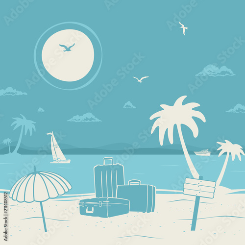 Vacation theme and Beach