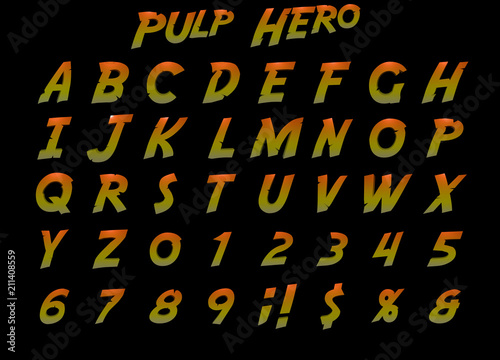 3D Pulp hero Alphabet photo