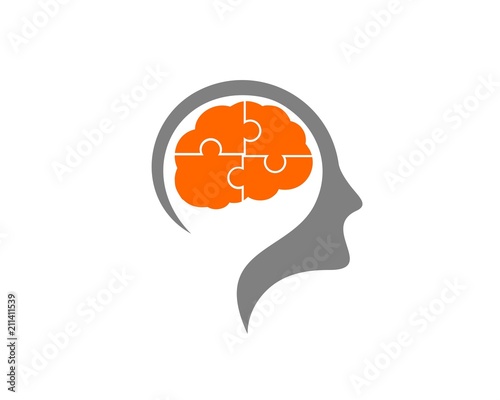 Puzzle brain vector