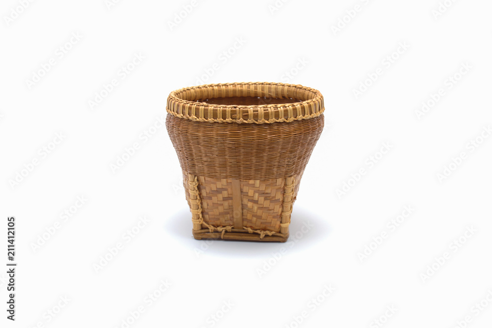 Basket weave isolated on white background
