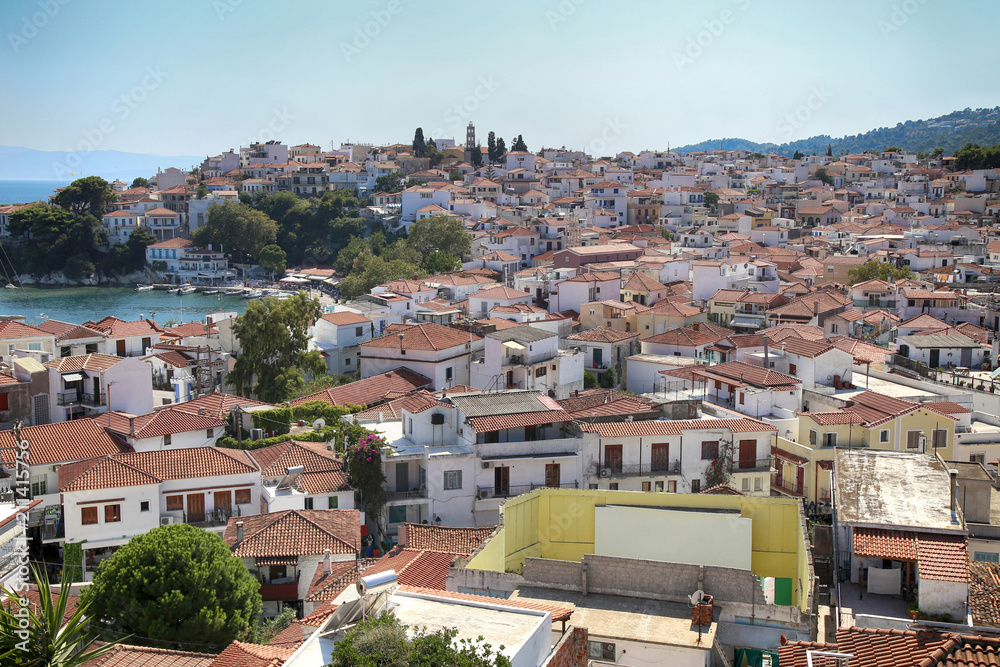 Skiathos town on Skiathos island, Greece