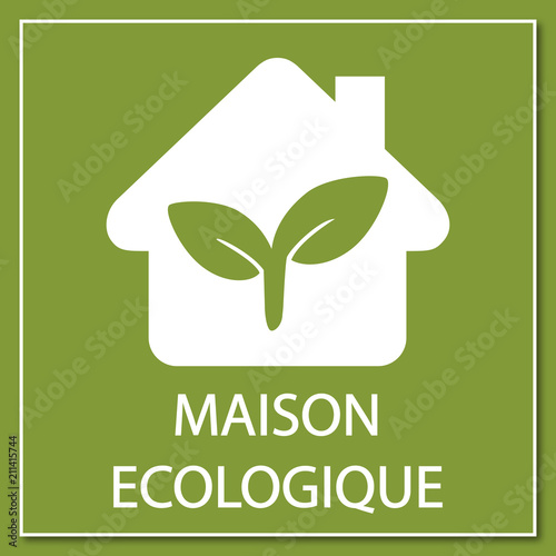 Logo maison écologique.