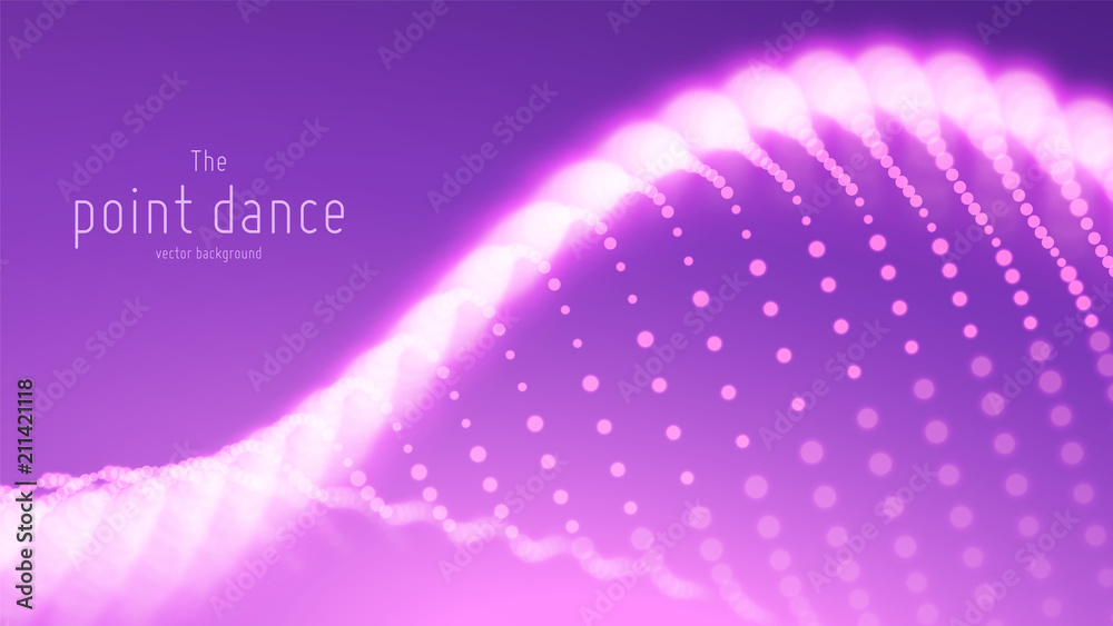 Vector abstract violet particle wave, points array, shallow depth of field. Futuristic illustration. Technology digital splash or explosion of data points. Point dance waveform. Cyber UI, HUD element. Vector abstract violet particle wave, points array, shallow depth of field. Futuristic illustration. Technology digital splash or explosion of data points. Point dance waveform. Cyber UI, HUD element.