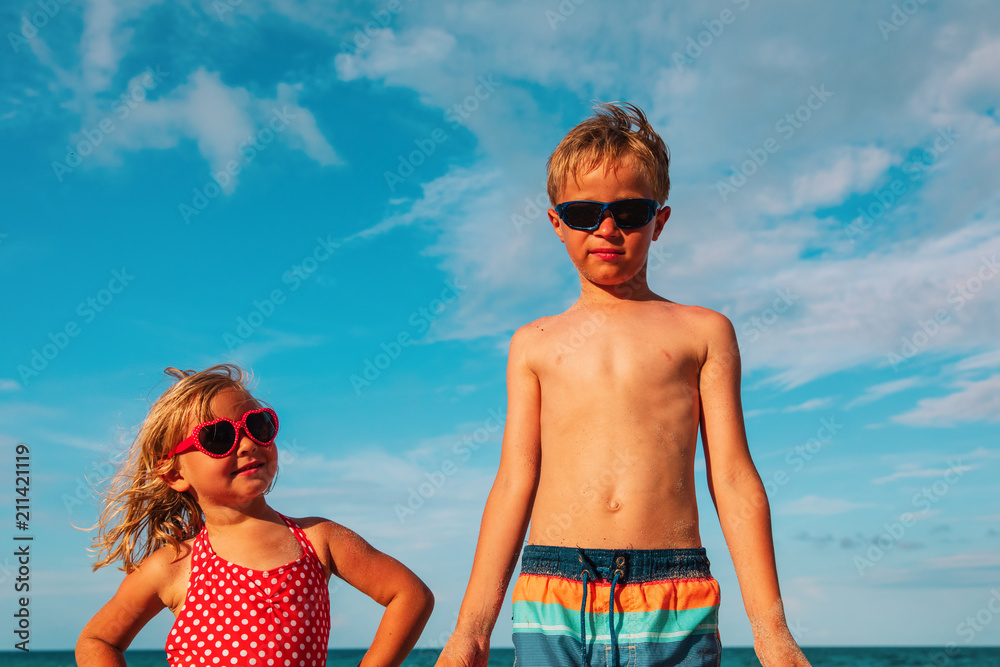 Cute little boy and girl discount