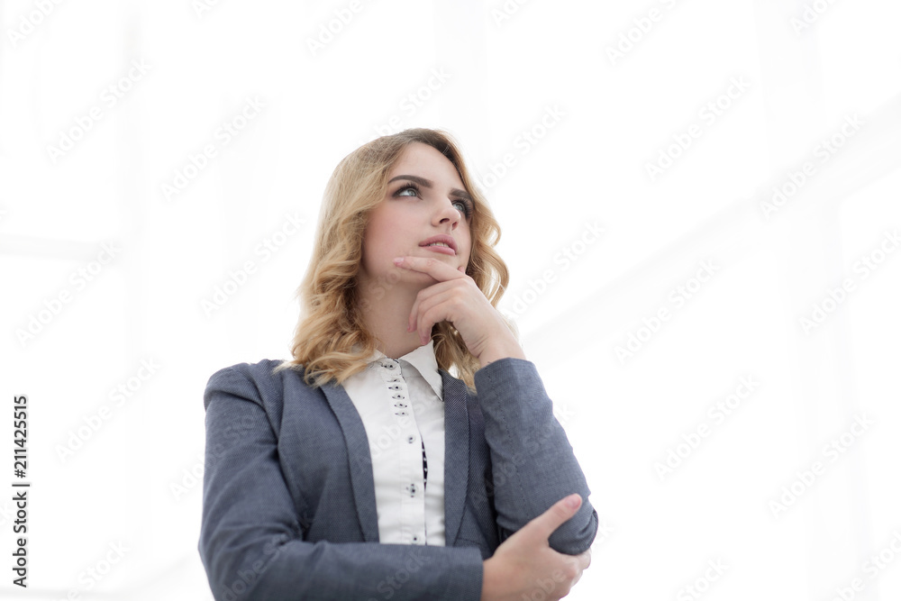 modern woman looking at copy space.i modern woman looking at copy space.i
