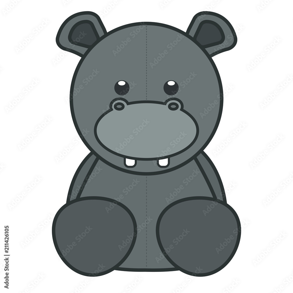 Naklejka premium Abstract cute animal