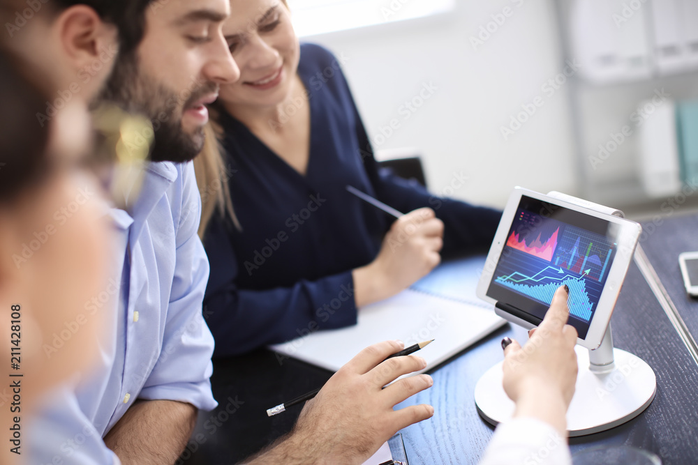 Office employees having meeting in conference room. Finance trading Office employees having meeting in conference room. Finance trading