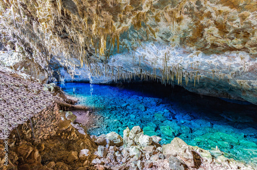 Fototapeta Naklejka Na Ścianę i Meble -  Blue Cave with a lake