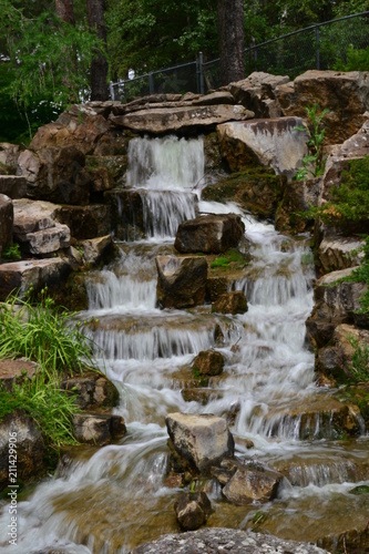 Small Waterfall at Japanese Garden