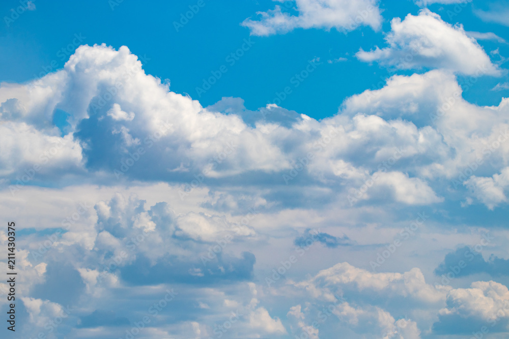 Fototapeta premium blue sky background with white clouds. close up
